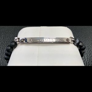 Alexander McQueen Skull & Agate Beads Bracelet